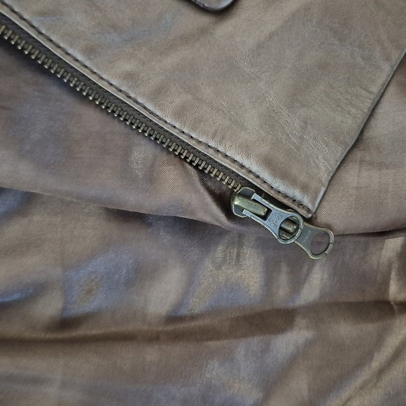 ARDEN B Bronze Metallic leather  Zipper jacket Sz 4 Four Front Pockets - Picture 13 of 16